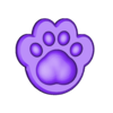 Cat Paw Magnet Small.stl CAT / DOG PAW Fridge Magnet