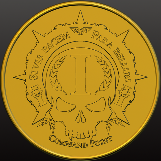 🪙 Warhammer-Inspired Command Point Coin (Si Vis Pacem Para Bellum)・Free ...