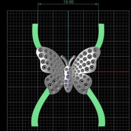 Butterfly Bracelet 3D model