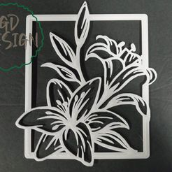 IMG_20230430_180526290.jpg STL file Floral Flower Wall Art・3D print design to download