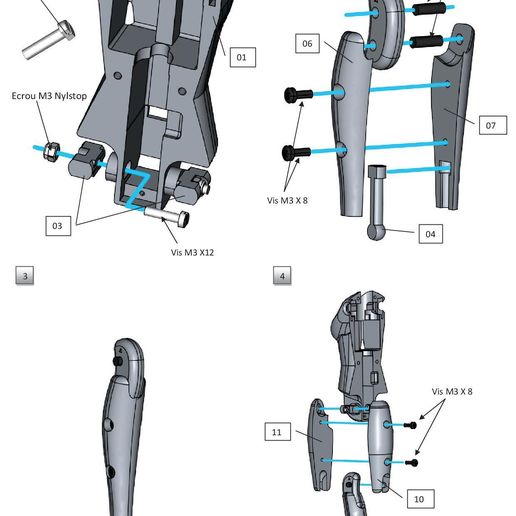 👩 instructions de montage Animatronic woman V2・Free 3D File for 3D ...
