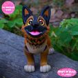 c.jpg PRINT IN PLACE CUTE FLEXI GERMAN SHEPHERD