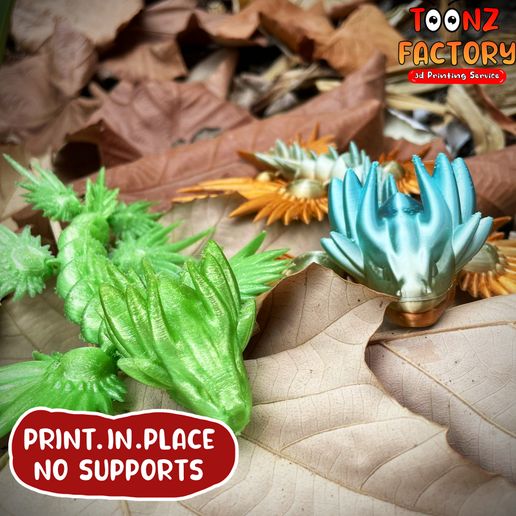 any ! ee mati Can CORTE STL file FLEXI PRINT-IN-PLACE SLUG DRAGON・3D printable model to download, ToonzFactory