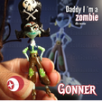 Frame-16.png 🏴‍☠️Gonner By Daddy, I'm a Zombie - CHARACTER SCULPTURE 3D STL (KEYCHAIN) 🧟‍♂️