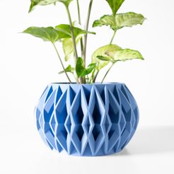 The Orik Planter Pot with Drainage Tray & Stand: Modern and Unique Home Decor for Plants and Succulents  | STL File