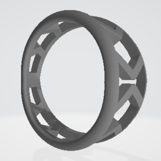 2x 67mm Ring (wave & chevron) 3D model