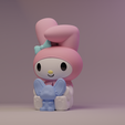 mymelo2.png MY MELODY-HELLO KITTY-FIGURA E PORTA-CHAVES (FIGURA Y LLAVERO)