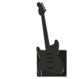 E_Guitar_Front.png Electric Guitar and Piano Keys Shaped Phone Stand Bundle- Instant Download - No Supports Needed