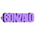 gonzalo.stl pack of name key rings (100 names)
