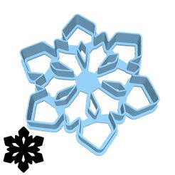 23-2.jpg Christmas | New Year cookie cutters - #23 - snowflake (style 4)
