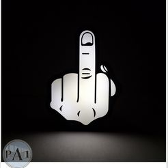 001.jpg 3D file RUDE NIGHT LIGHT - MIDDLE FINGER LED LIGHT・3D printable model to download
