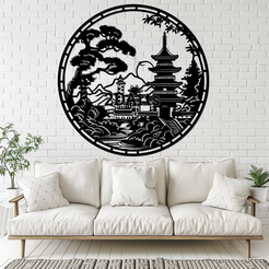 Chinese-artx.png Traditional Chinese Temple 3D Printable STL File for Home Decor