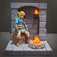 5.png CAMP FIRE FIRE PLACE MODEL FOR 1/12 FIGURES AND OTHERS 3D PRINT
