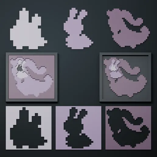 🐉 Goodra Line - Pokemon Silhouette Frame | Box sprite | STL・ STL File ...