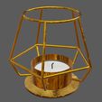 9.jpg Brass Candle 3D Model