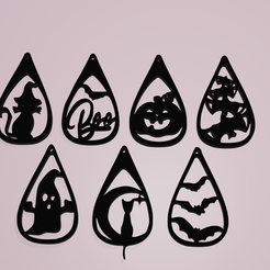 1.png HALLOWEEN EARRINGS SET WITH 7 DIFFERENT MOTIFS / HALLOWEENKEYCHAIN SET WITH 7 DIFFERENT MOTIFS