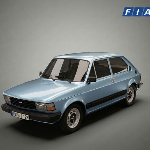 Fiat 147 (1976-1987) - Latin American Classic Compact - High-Detail 3D Printable