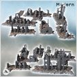 3.jpg Set of Gothic cathedral ruins with large arches and collapsed wall sections (6) - Modern WW2 WW1 World War Diaroma Wargaming RPG Mini Hobby