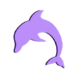 DELFIN 1.stl Marine Dance: Minimalist Dolphin Painting