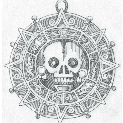 MEDALLA DED PIRATAS DEL CARIBE 3D model