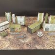 SciFi-Skirmish-Turnier-Gelände-gemalt-gruen-4.jpg Kill Team competitive tournament terrain in FPD (fast printing design)