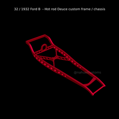 Nuevo-proyecto-81.png Download STL file 32 / 1932 Ford B - Hot rod Deuce custom frame / chassis • 3D print template, ditomaso147