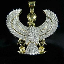 p=1-9.jpg Eagle Diamond Hip-Hop-Anhänger 3d druckbares Modell