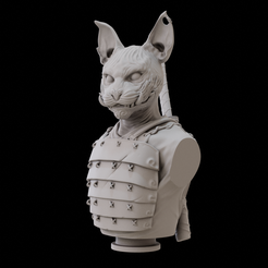 GATO1.png Fichier STL CAT SAMURAI・Design à télécharger et à imprimer en 3D