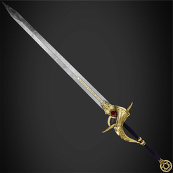 KamuiSwordFrontal.png STL-Datei Kamui Sacred Sword für Cosplay・3D-druckbare Vorlage zum herunterladen