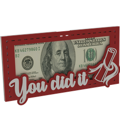 Untitled-Project-104.png Graduation Gift - Money Holder with text "You did it"