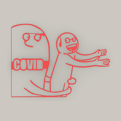 COVİD.png STL-Datei COVID-Memo・Design für 3D-Drucker zum herunterladen