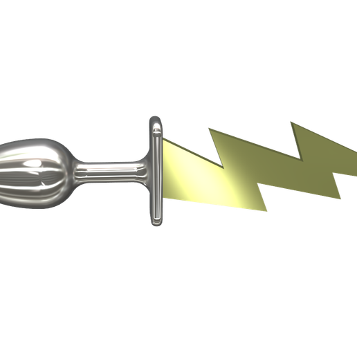 Lightning Bolt Butt Plug STL File for 3D printingCults