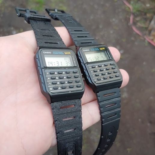 Flexible Watch Band Straps with Tang Buckle for Casio or Similar