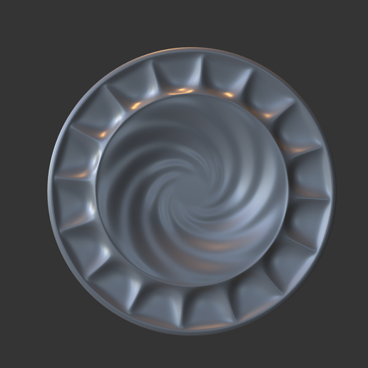 r-3.png 3D Modell STL FILE .Serving plate-28. Für CNC-Router Graveur.