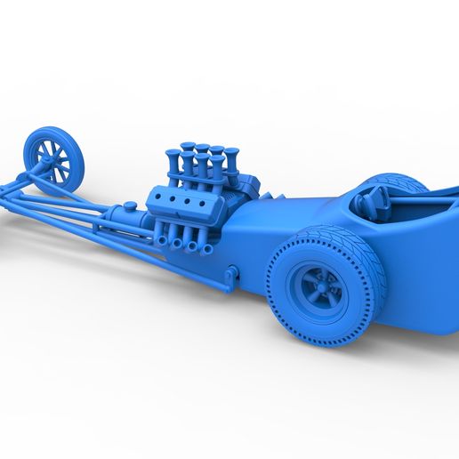 60.jpg Diecast Front engine old school dragster with shell Version 5 Scale 1:25