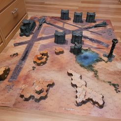 Make-1.jpg Free STL file BATTLETECH TERRAIN MAP DESERT RUNWAY AND OASIS (BATTLETECH MAP PACK DESERT)・3D print object to download