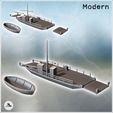 1-PREM.jpg Set of two assault boats with ferry and wooden boat (2) - Modern WW2 WW1 World War Diaroma Wargaming RPG Mini Hobby