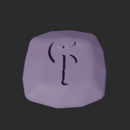 Axe Stone - 3D Printable Game Token