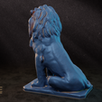 sitting-Lion-3D-Printable-04.png Lion sitting 3D printable for decoration and Tabletop