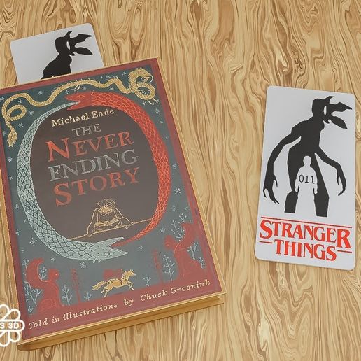 Render_124.jpg Stranger Things: Demogorgon & Eleven Silhouette Marcapáginas