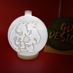 IMG_20230927_120713833.jpg Файл STL Charmander Charmeleon Charizard Pokémon CHRISTMAS ORNAMENT TEALIGHT・Модель 3D-принтера для скачивания