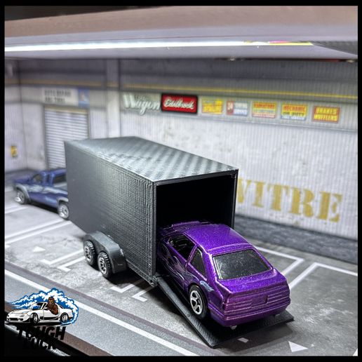 🚐 1/64 Enclosed Trailer - Basic Detail・ 3D File for 3D printing・Cults