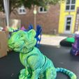 Tiger articulated figure, print-in-place, cute-flexi