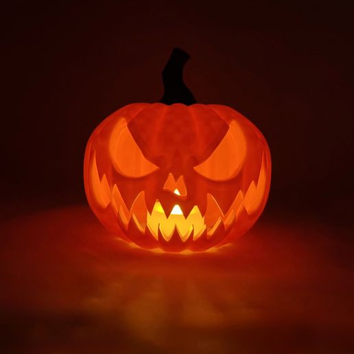 Halloween Jack-O'-Lantern Pumpkin Lamp - Battery Operated Tea Light Compatible 3D model
