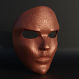 3.png Printible Human Cosplay Face Mask 3D print model
