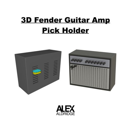 3D Fender Guitar Amp Pick Holder Organizer 3D model
