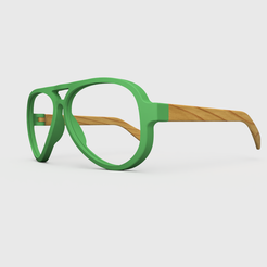 RA Glasses.png Fichier STL gratuit Aviator Lunettes de soleil・Plan à télécharger et à imprimer en 3D, Stamos