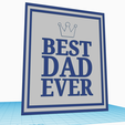 yeas Best Dad Ever Decor Stand Reward Father's Day Gift, personalized frame display gift for fathers