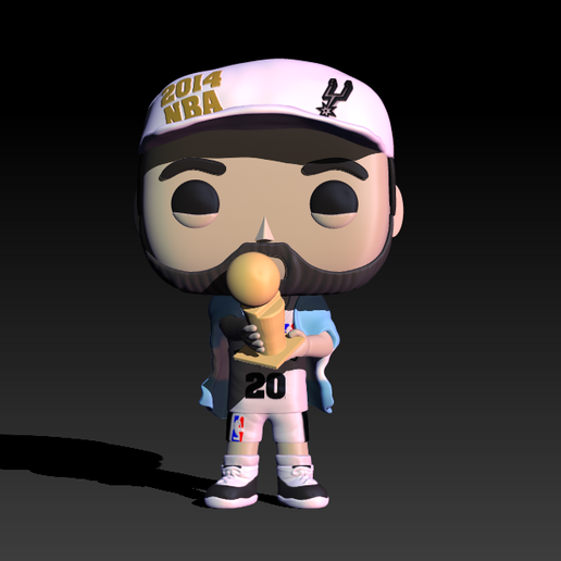 🏀 Manu Ginobili funko doll・ OBJ File for ・Cults