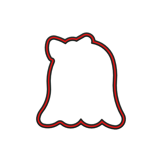Cute Ghost with Bow Cookie Cutter STL File - 4 inches